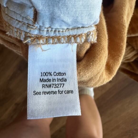 SO Brand Mustard Yellow 100% Linen Drawstring Pant Size XS - Picture 4 of 4